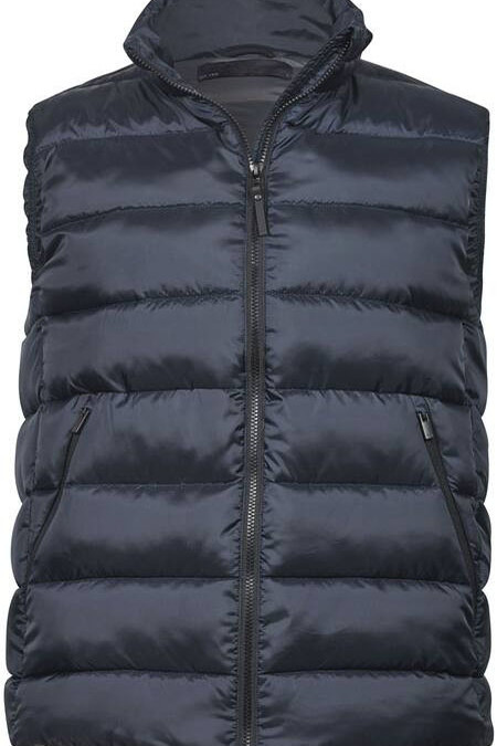 Bodywarmer bleu marine en polyester recyclé 100% polyester recyclé 360T certifié RCS. 100% polyester DuPont™